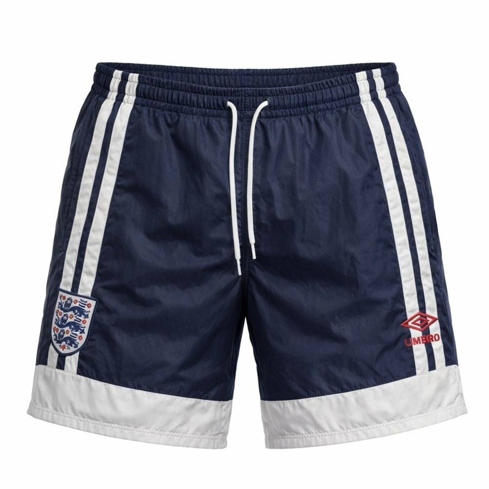 Umbro Soccer Shorts Men Large Navy England National Team Nylon Vintage 90s